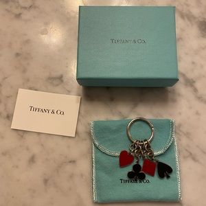 Tiffany & Co. Bridge Card Motif Keychain